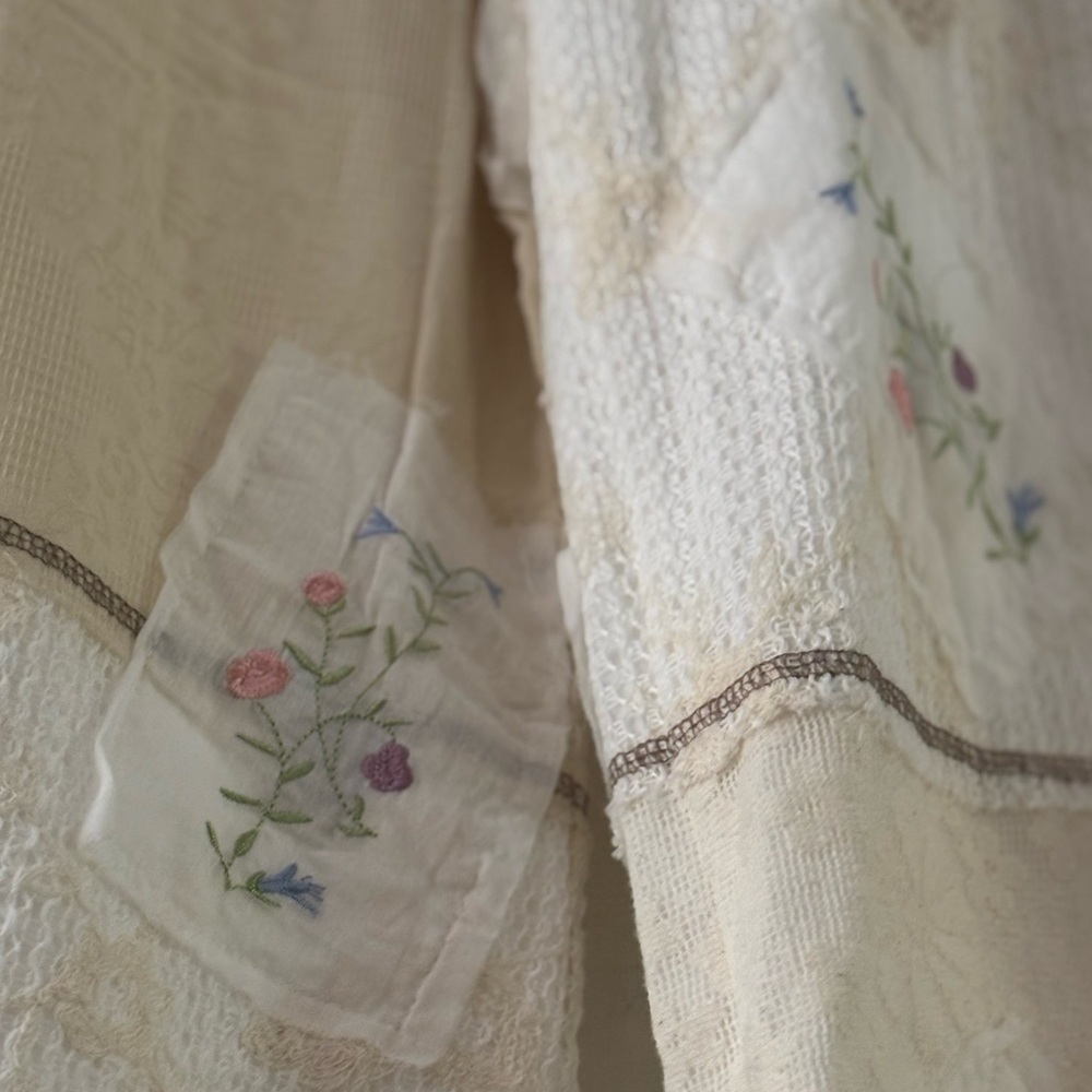 POL Embroidered Drawstring Lace
Patchwork Wide Le… - image 2